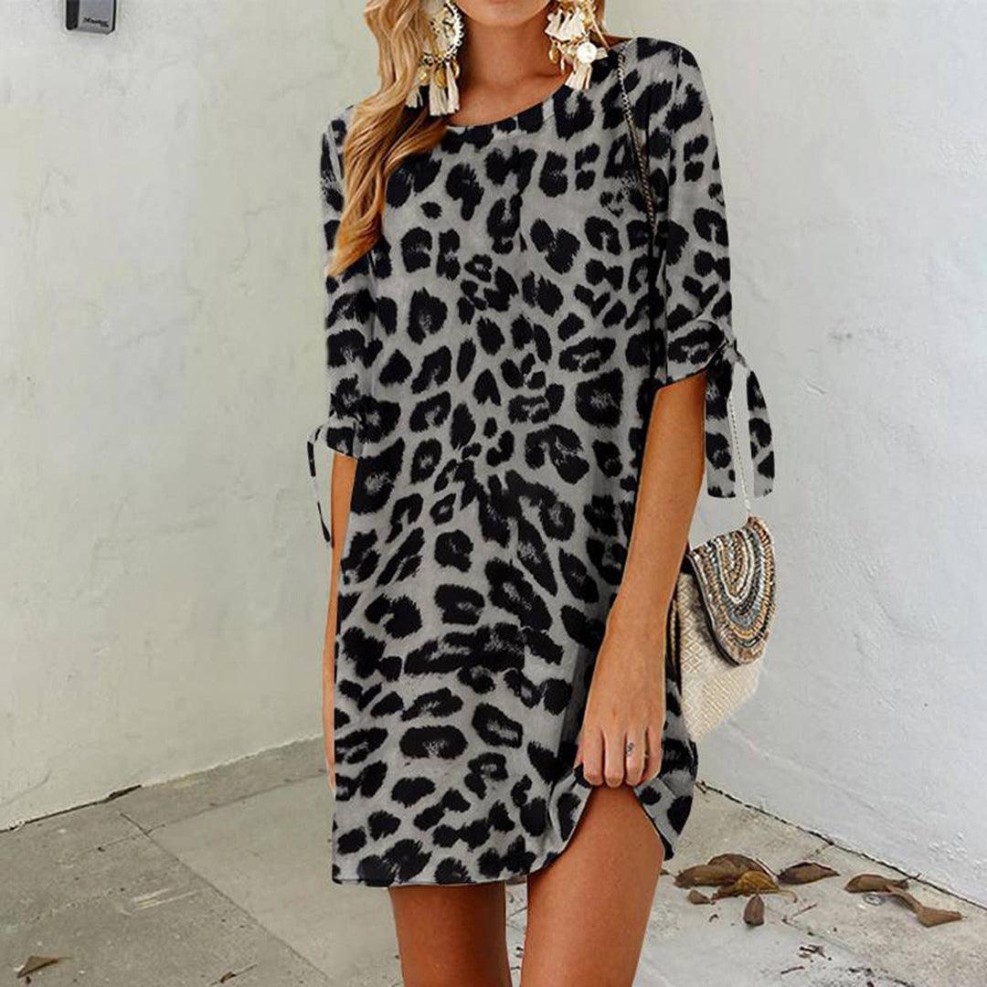 Mini Jurk met Dierenprint en Bandage - Women Summer Dress - Jurkjes.co