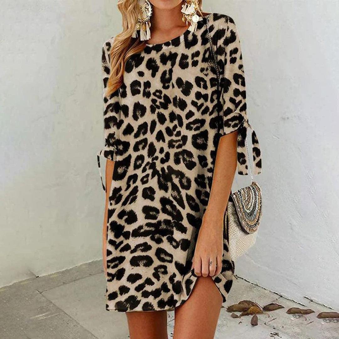 Mini Jurk met Dierenprint en Bandage - Women Summer Dress - Jurkjes.co
