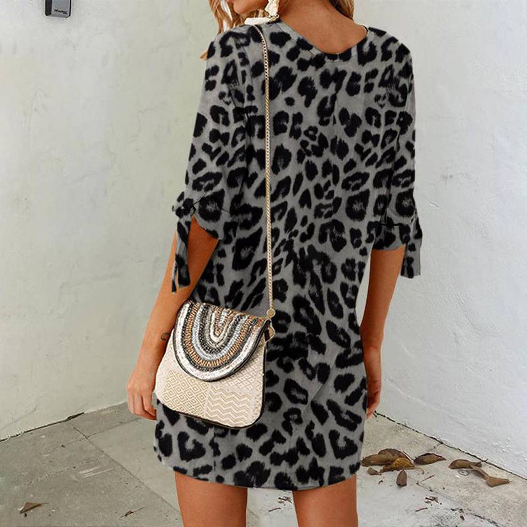 Mini Jurk met Dierenprint en Bandage - Women Summer Dress - Jurkjes.co