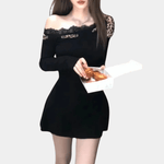 Mini Jurk met Dierenprint en Ontblote Schouders - Dresses - Jurkjes.co