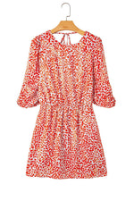 Mini Jurk met Dierenprint en Split - Mini Dresses - Jurkjes.co