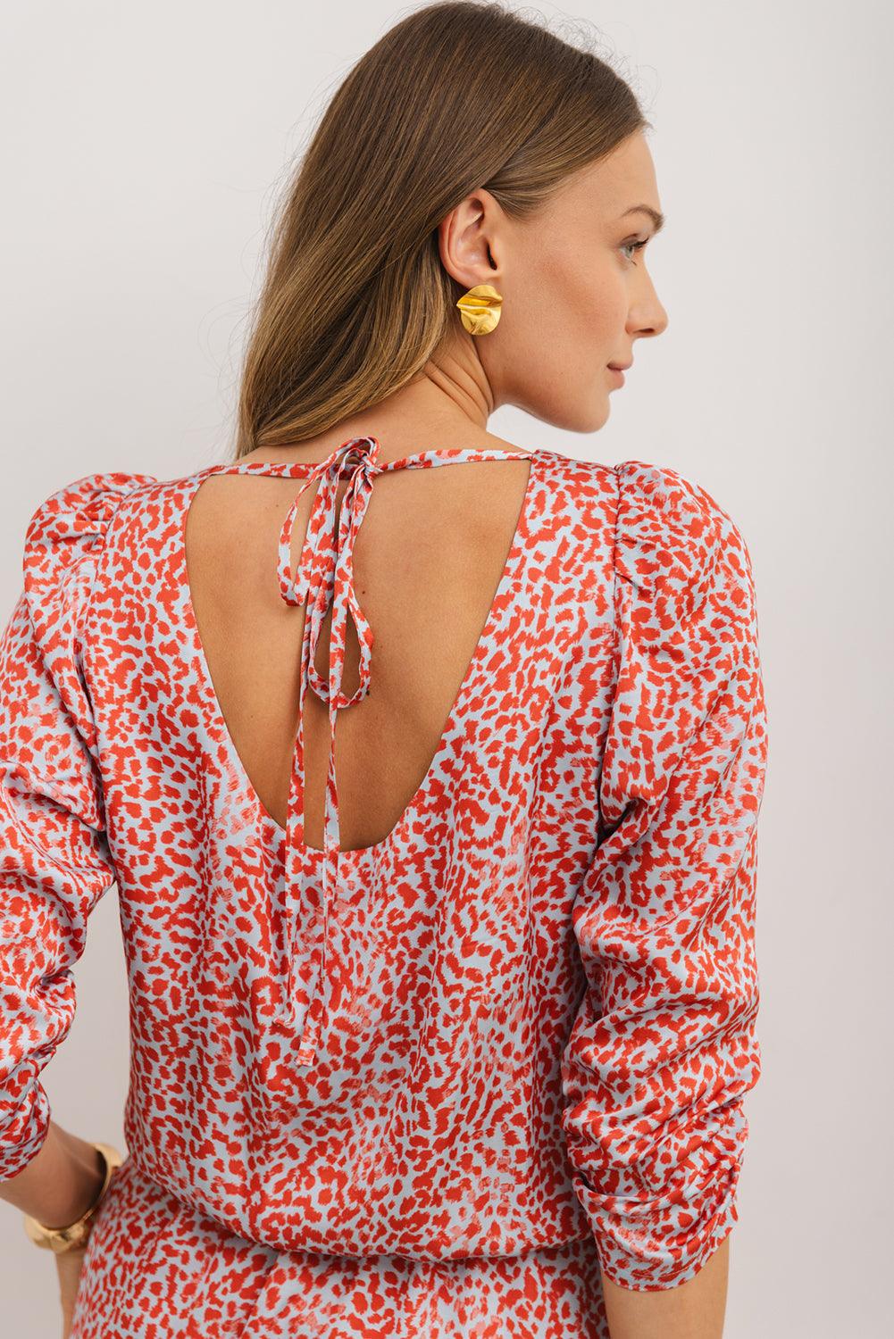 Mini Jurk met Dierenprint en Split - Mini Dresses - Jurkjes.co
