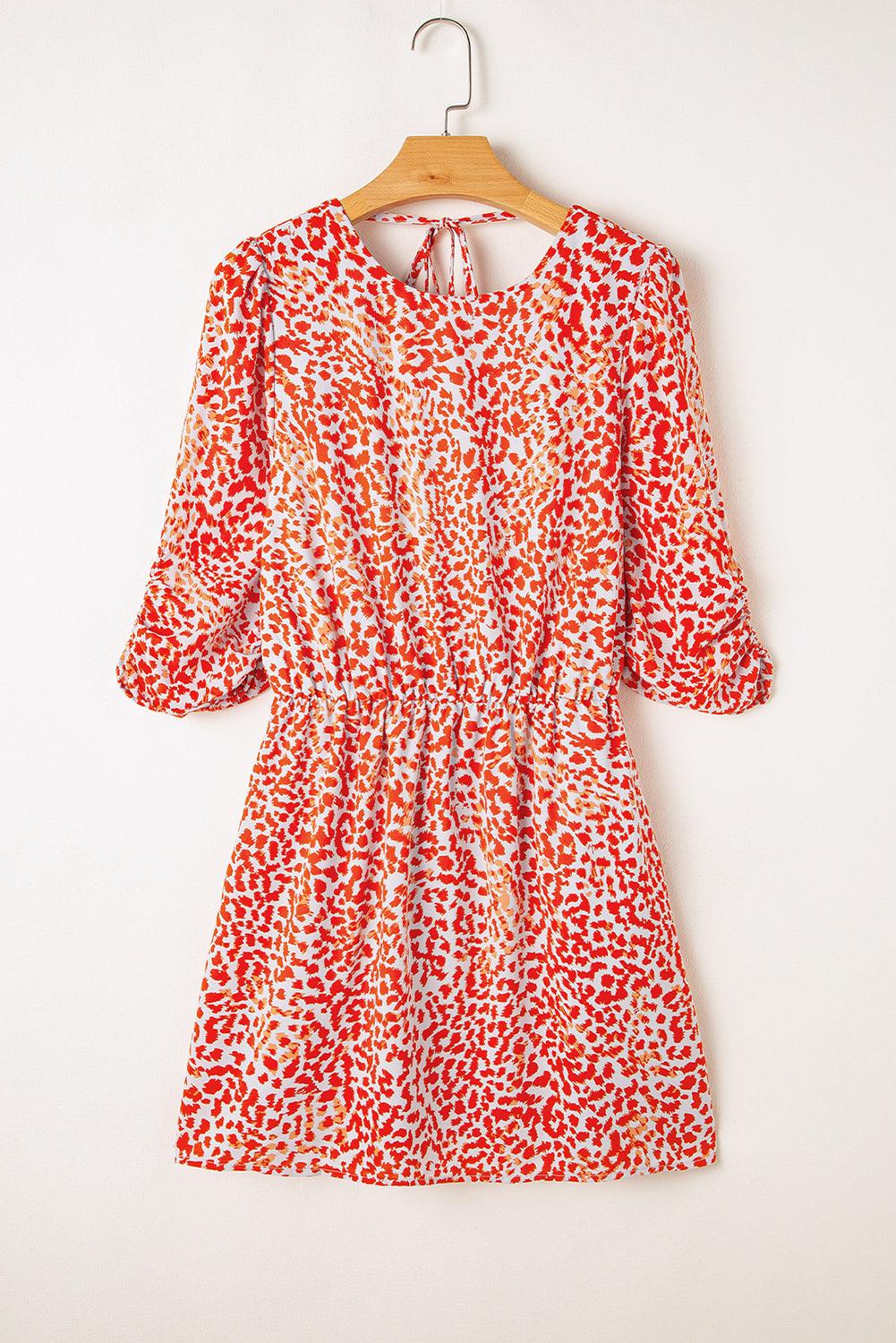 Mini Jurk met Dierenprint en Split - Mini Dresses - Jurkjes.co