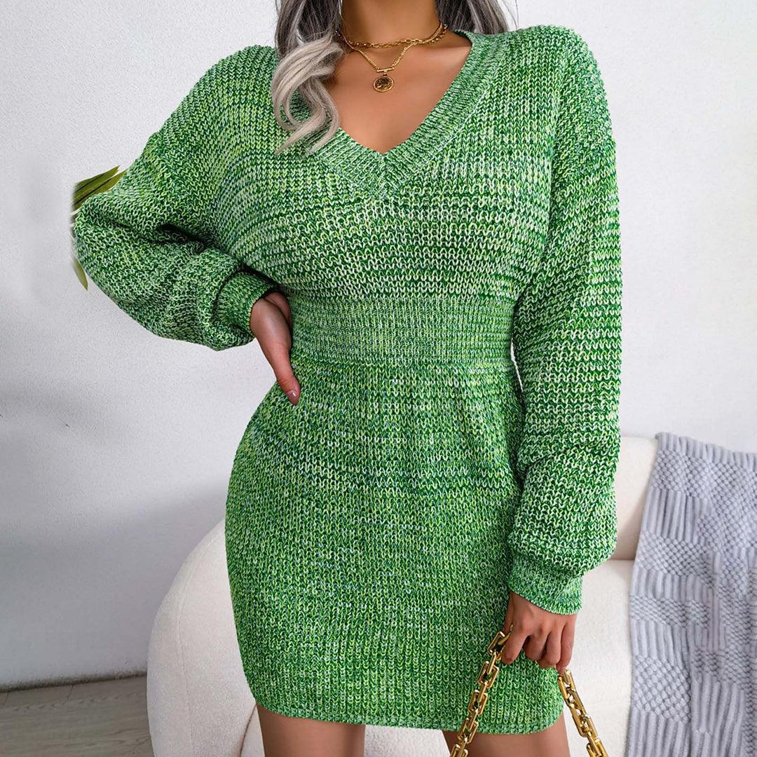 Mini-jurk met Effen Gebreide Stijl - Women Winter Dress - Jurkjes.co