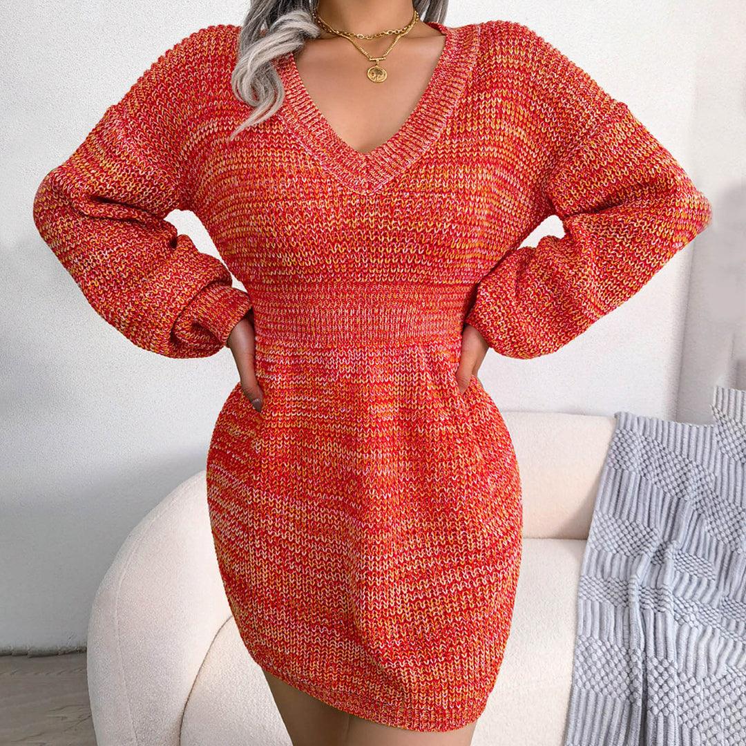 Mini-jurk met Effen Gebreide Stijl - Women Winter Dress - Jurkjes.co