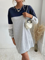 Mini Jurk met Effen Kleurblokken - Mini Dresses - Jurkjes.co