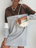 Mini Jurk met Effen Kleurblokken - Mini Dresses - Jurkjes.co