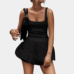 Mini Jurk met Effen Ontwerp - Dresses - Jurkjes.co