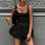 Mini Jurk met Effen Ontwerp - Dresses - Jurkjes.co