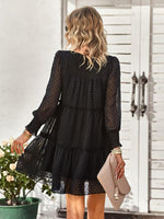 Mini Jurk met Elastische Taille en Effen Design - Mini Dresses - Jurkjes.co