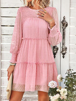 Mini Jurk met Elastische Taille en Effen Design - Mini Dresses - Jurkjes.co