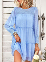 Mini Jurk met Elastische Taille en Effen Design - Mini Dresses - Jurkjes.co