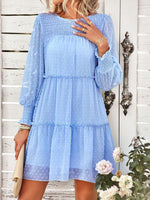 Mini Jurk met Elastische Taille en Effen Design - Mini Dresses - Jurkjes.co