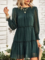 Mini Jurk met Elastische Taille en Effen Design - Mini Dresses - Jurkjes.co