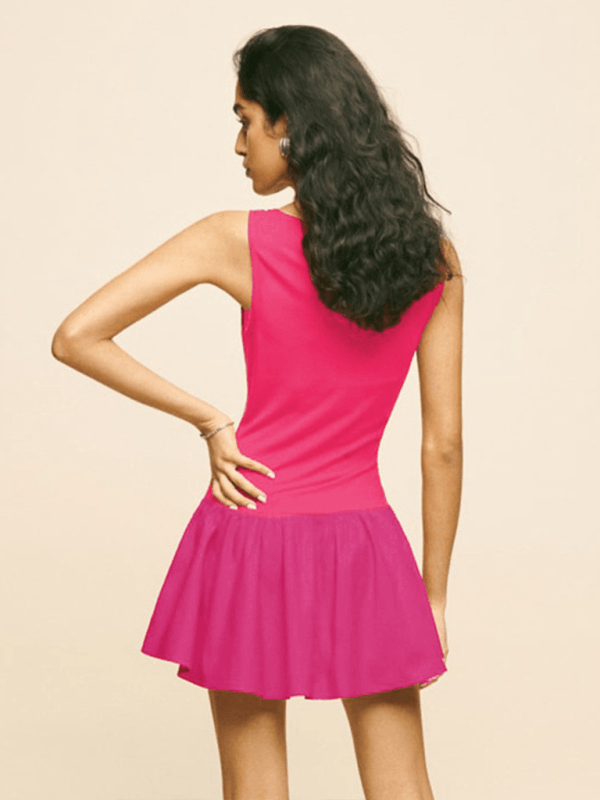 Mini Jurk met Elegante Effen Kleur - Group2 - Jurkjes.co