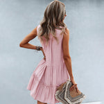 Mini Jurk met Elegante Ruches - Women Summer Dress - Jurkjes.co