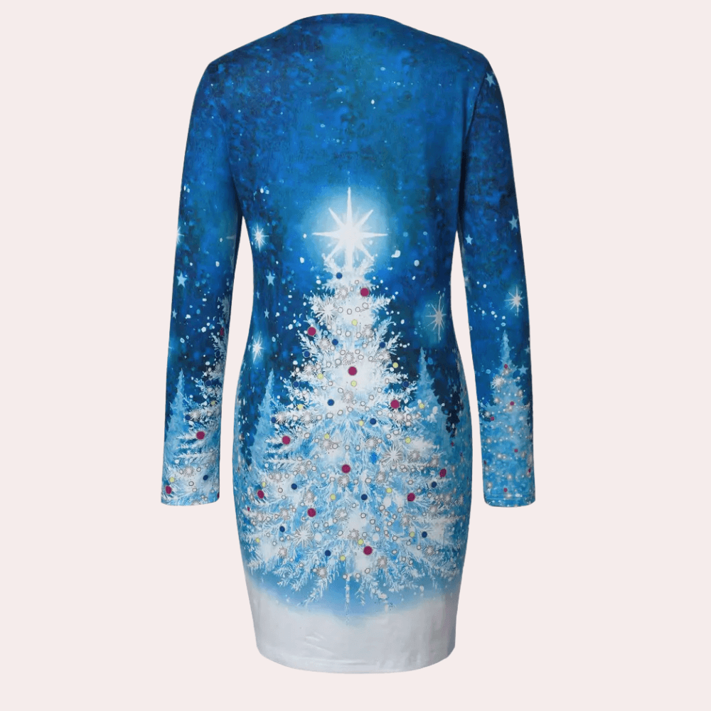 Mini Jurk met Feestelijke Print - Dresses - Jurkjes.co