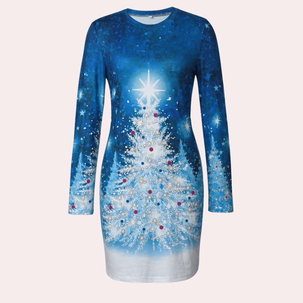 Mini Jurk met Feestelijke Print - Dresses - Jurkjes.co