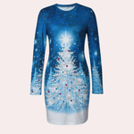 Mini Jurk met Feestelijke Print - Dresses - Jurkjes.co