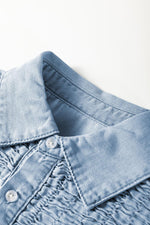 Mini Jurk met Fluttermouwen en Knoopsluiting - Mini Dresses - Jurkjes.co