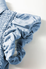 Mini Jurk met Fluttermouwen en Knoopsluiting - Mini Dresses - Jurkjes.co