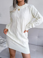 Mini Jurk met Gebreide Stof en Lange Mouwen - Mini Dresses - Jurkjes.co