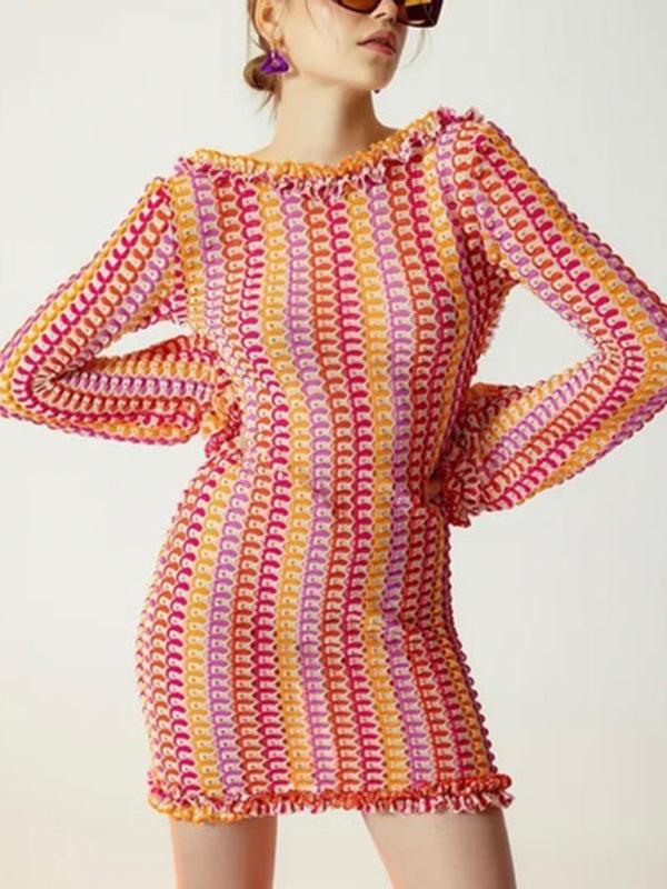 Mini Jurk met Gehaakt Patroon - Mini Dresses - Jurkjes.co