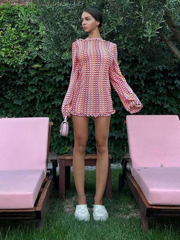 Mini Jurk met Gehaakt Patroon - Mini Dresses - Jurkjes.co