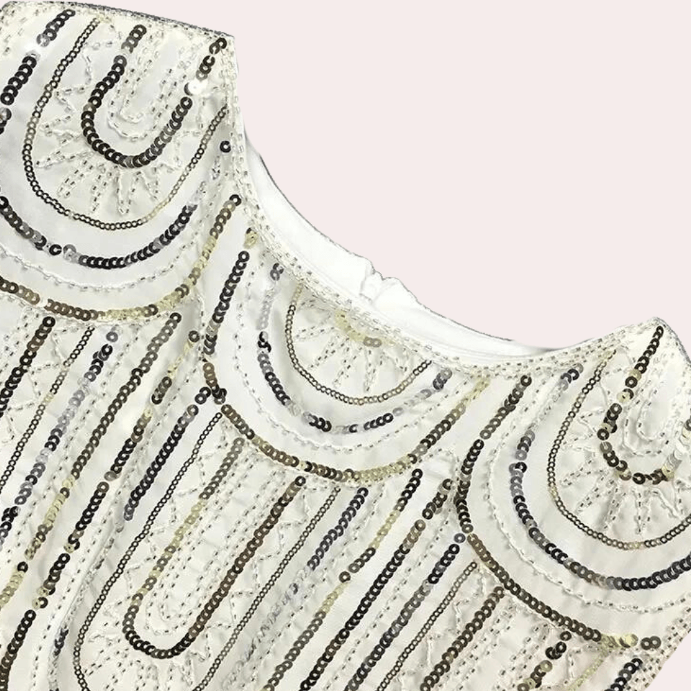 Mini Jurk met Geometrisch Paillettenpatroon - CB - Dresses - Jurkjes.co