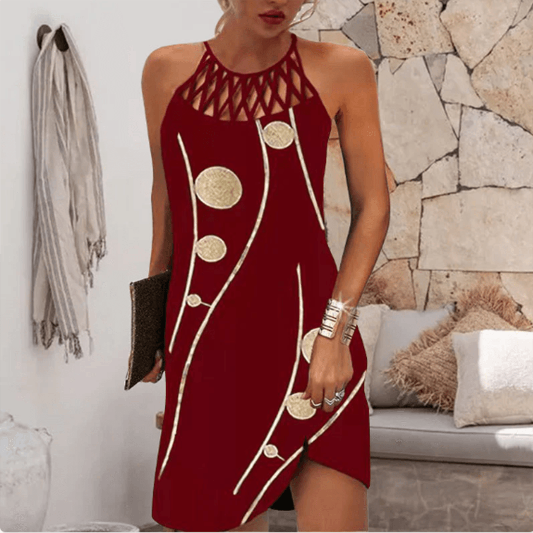Mini-jurk met Geometrisch Patroon - Dresses - Jurkjes.co