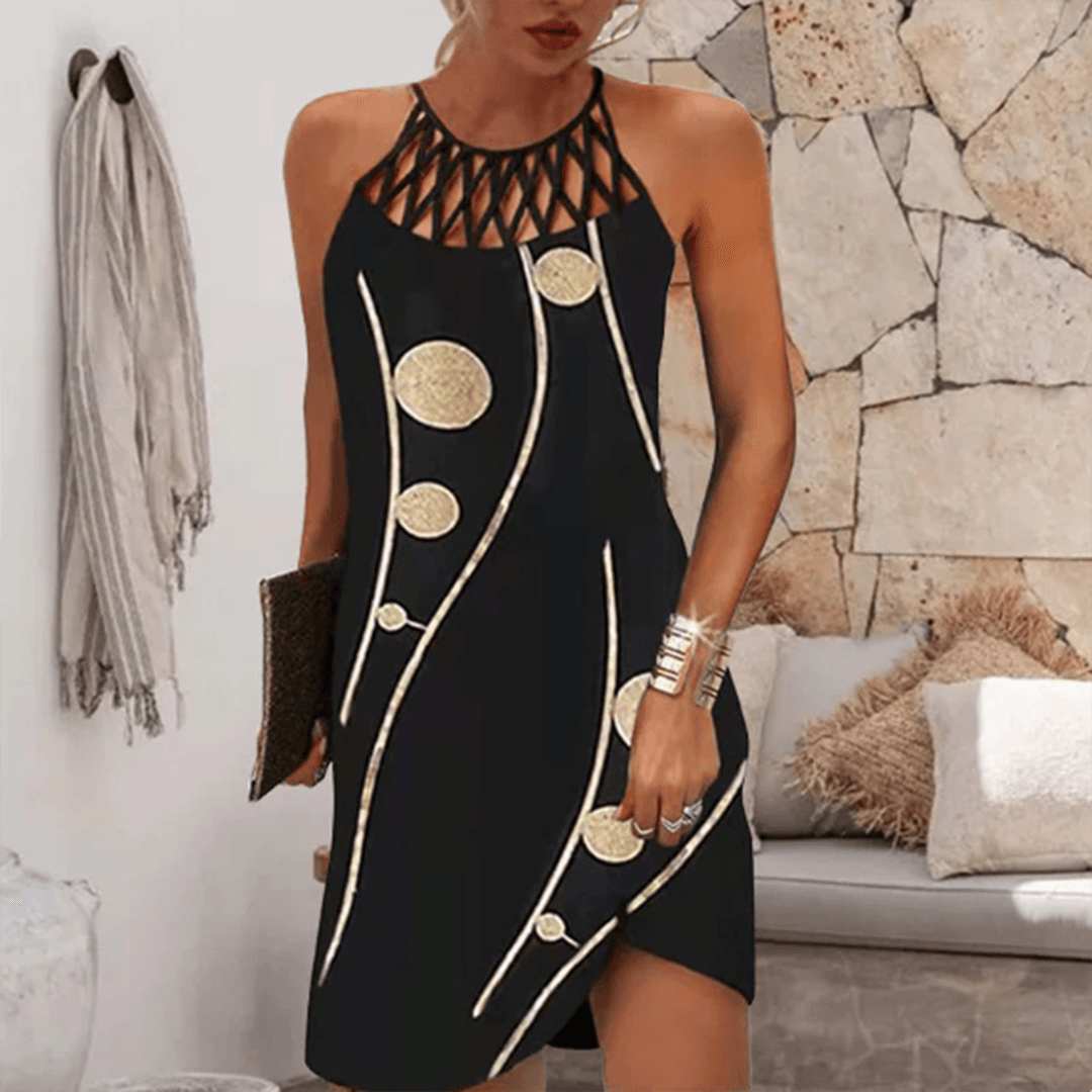Mini-jurk met Geometrisch Patroon - Dresses - Jurkjes.co