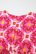 Mini Jurk met Geometrisch Patroon - Mini Dresses - Jurkjes.co