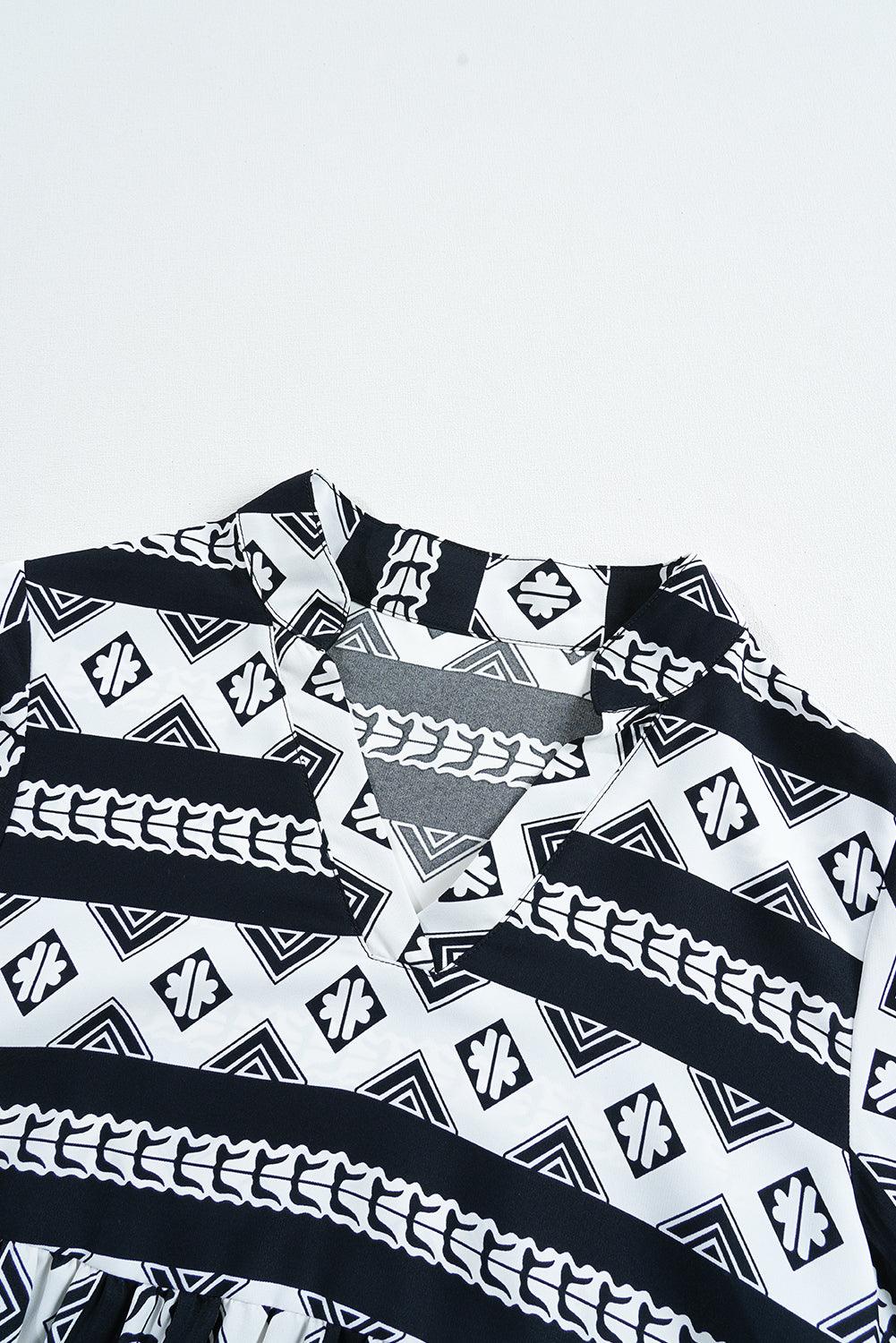 Mini Jurk met Geometrische Print - Mini Dresses - Jurkjes.co