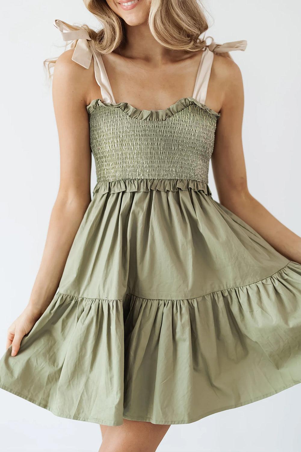 Mini Jurk met Gerimpelde Bodice - Mini Dresses - Jurkjes.co