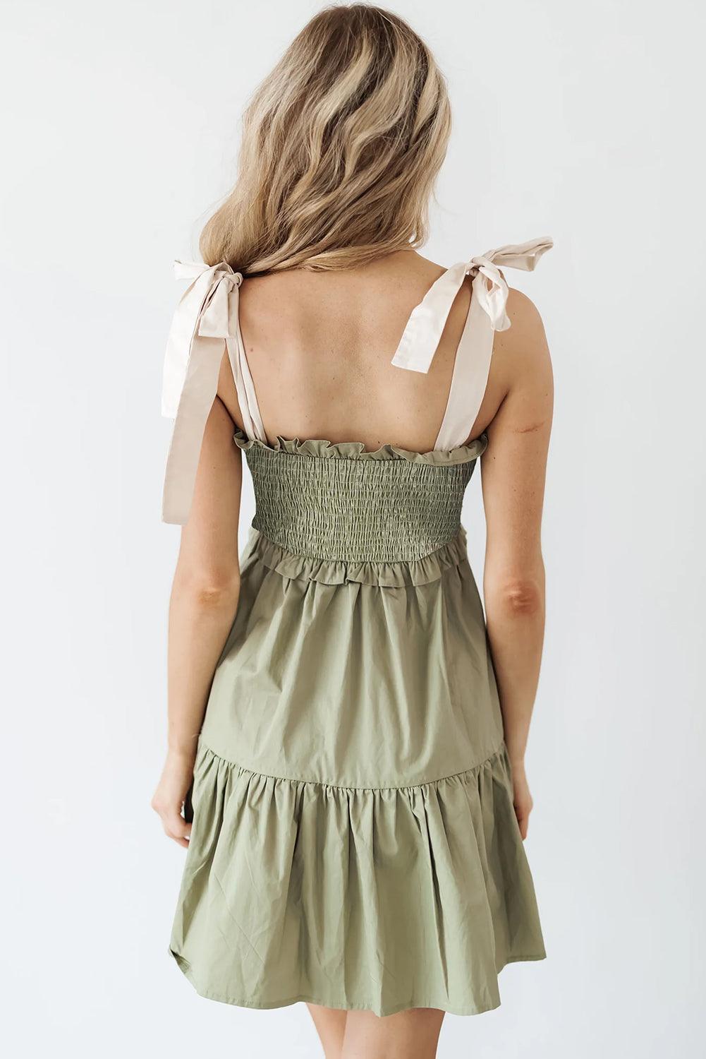 Mini Jurk met Gerimpelde Bodice - Mini Dresses - Jurkjes.co