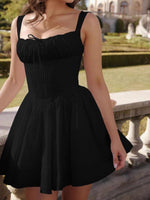 Mini Jurk met Gerimpelde Buste - Mini Dresses - Jurkjes.co