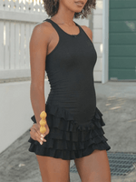 Mini Jurk met Gestapelde Volantskirt - Mini Dresses - Jurkjes.co