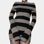 Mini Jurk met Gestreept Ontwerp - Women Summer Dress - Jurkjes.co