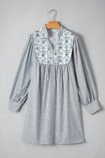 Mini Jurk met Gestreept Patchwork - Mini Dresses - Jurkjes.co