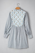 Mini Jurk met Gestreept Patchwork - Mini Dresses - Jurkjes.co