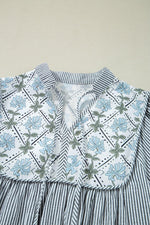 Mini Jurk met Gestreept Patchwork - Mini Dresses - Jurkjes.co