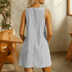 Mini Jurk met Gestreept Patroon - Dresses - Jurkjes.co