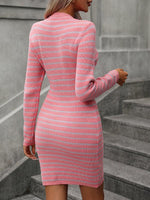 Mini Jurk met Gestreept Patroon - Mini Dresses - Jurkjes.co