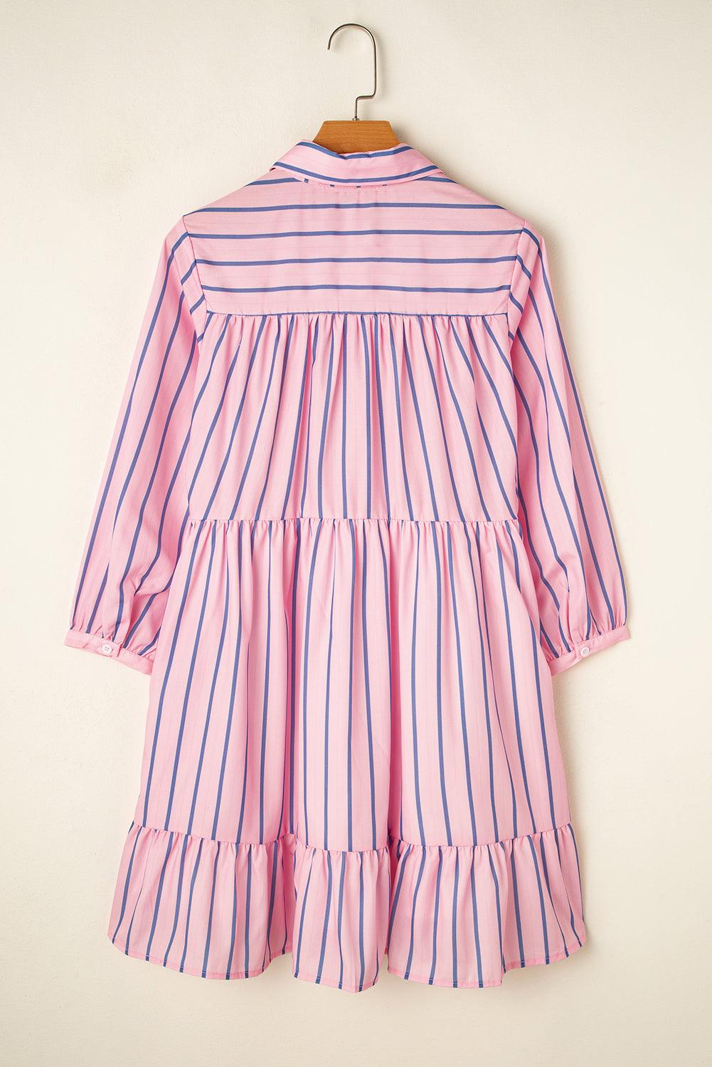 Mini Jurk met Gestreept Patroon - Mini Dresses - Jurkjes.co