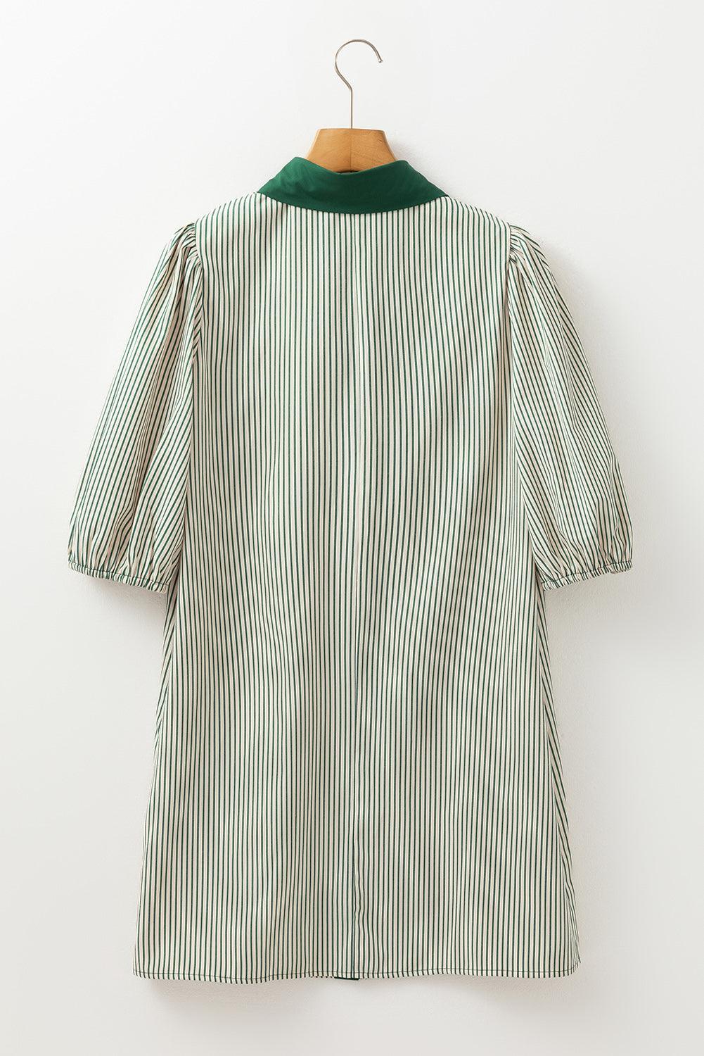 Mini Jurk met Gestreept Patroon - Mini Dresses - Jurkjes.co