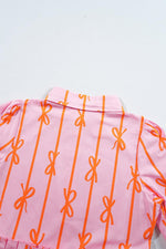 Mini Jurk met Gestreept Strikdetail - Mini Dresses - Jurkjes.co