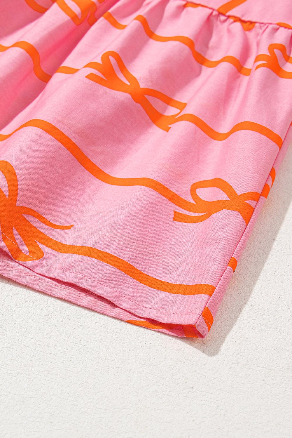 Mini Jurk met Gestreept Strikdetail - Mini Dresses - Jurkjes.co