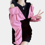 Mini Jurk met Gestreepte Details - Dresses - Jurkjes.co