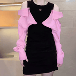 Mini Jurk met Gestreepte Details - Dresses - Jurkjes.co