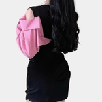 Mini Jurk met Gestreepte Details - Dresses - Jurkjes.co